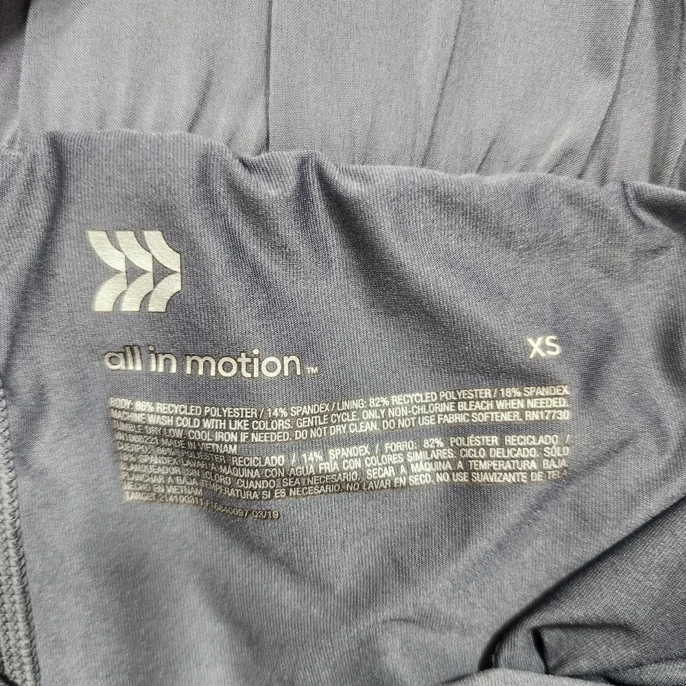 All In Motion Skort Womens XS Gray Athletic Stretch Pockets Lined Running Tennis